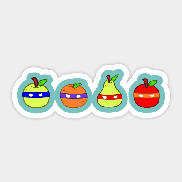 Ninja Fruit Sticker by OneWeirdDude
